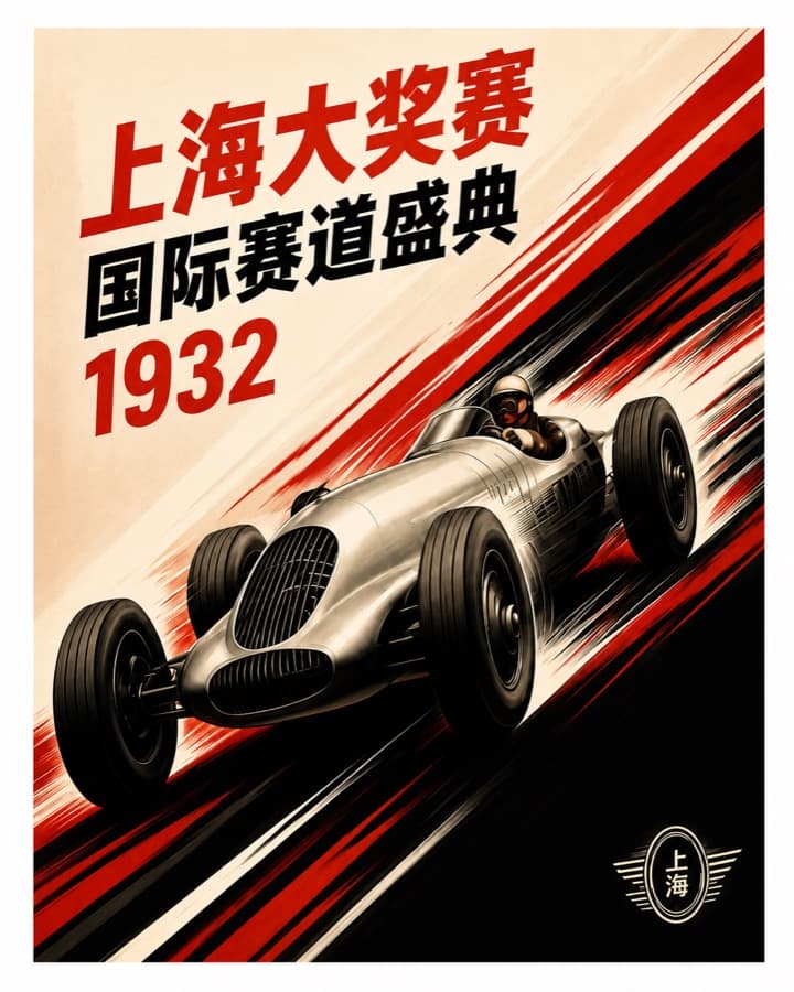 Shanghai Grand Prix graphic poster